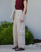 Calça Cargo com Textura de Malha - Bize