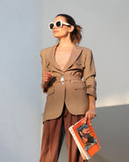 Blazer Xadrez com Cinto - Twinset