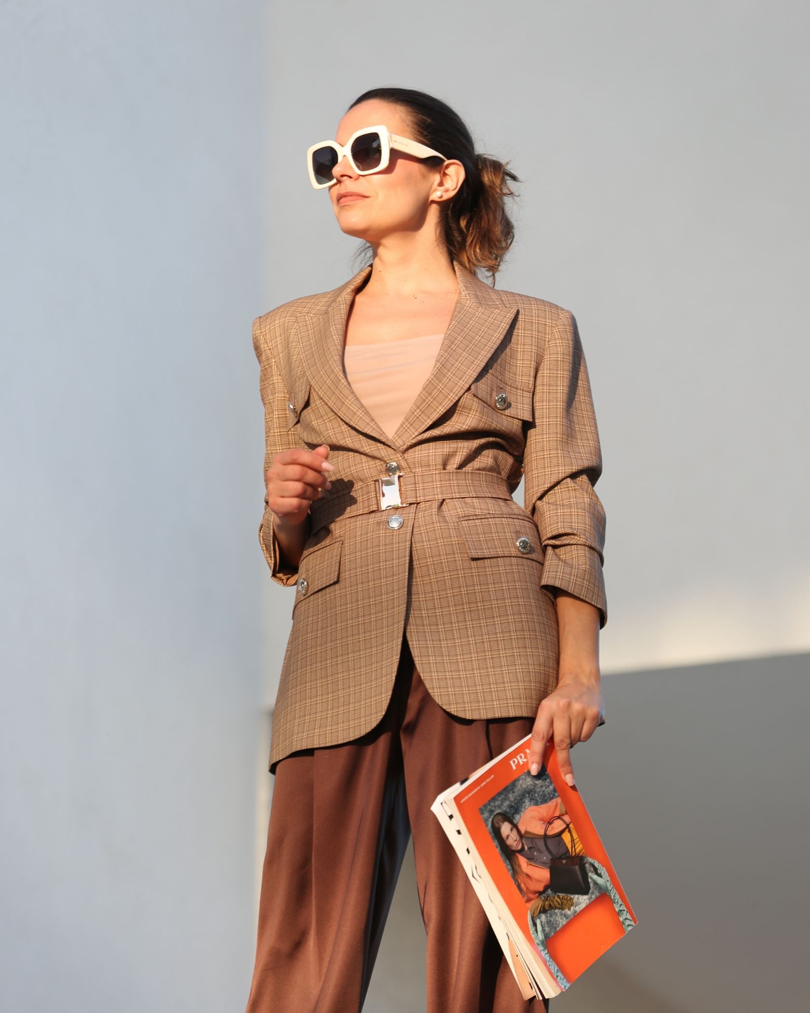 Blazer Xadrez com Cinto - Twinset