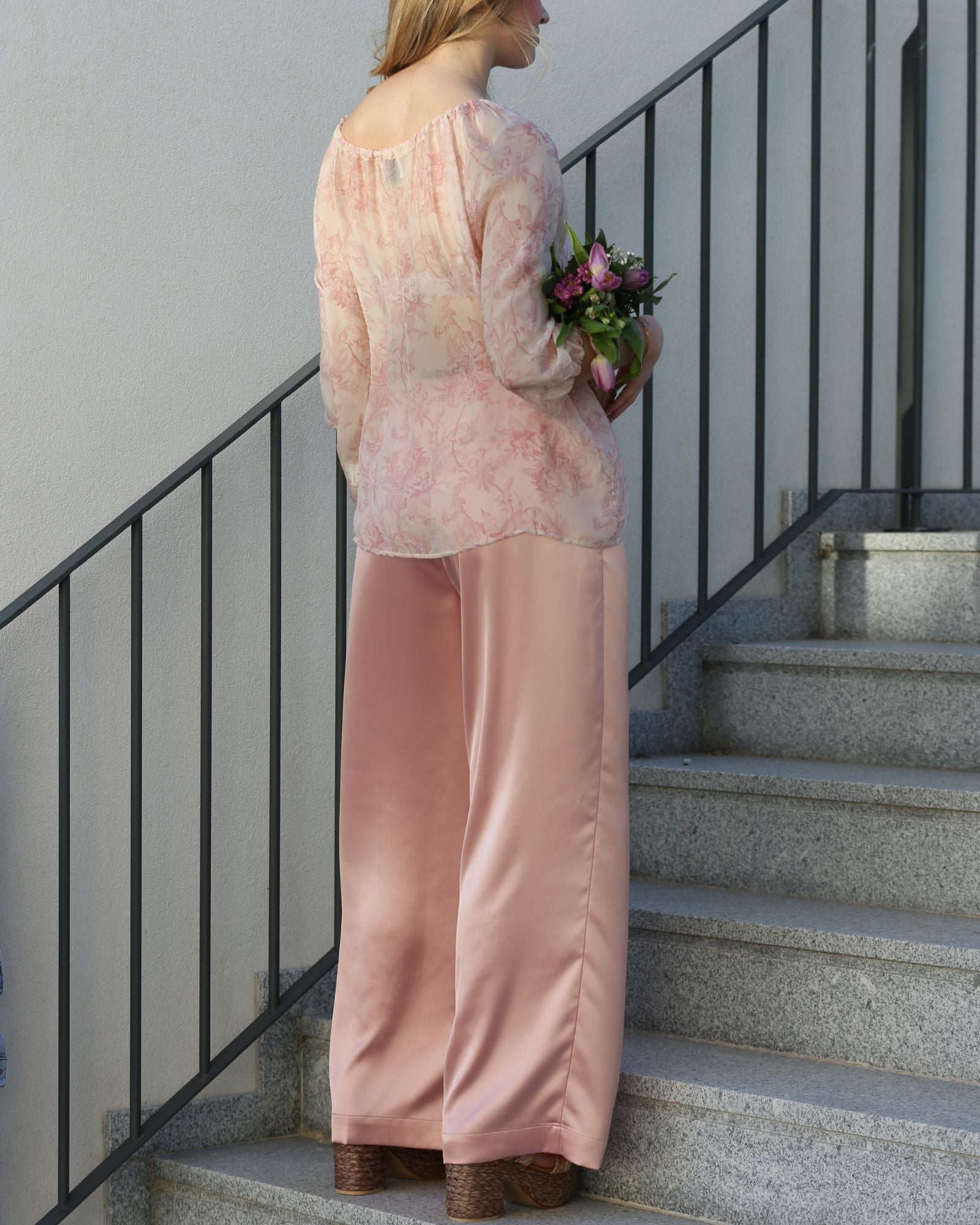 Calça Acetinada Palazzo - Twinset