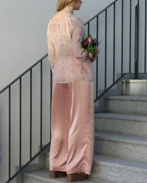 Calça Acetinada Palazzo - Twinset