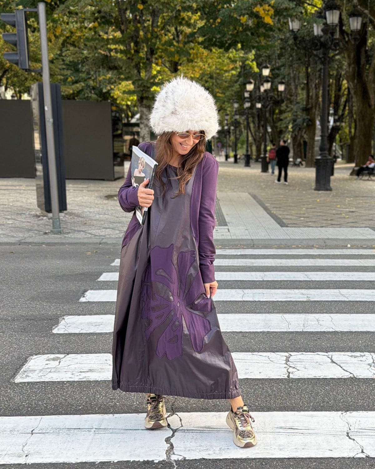 Vestido Roxo Flor - Bize