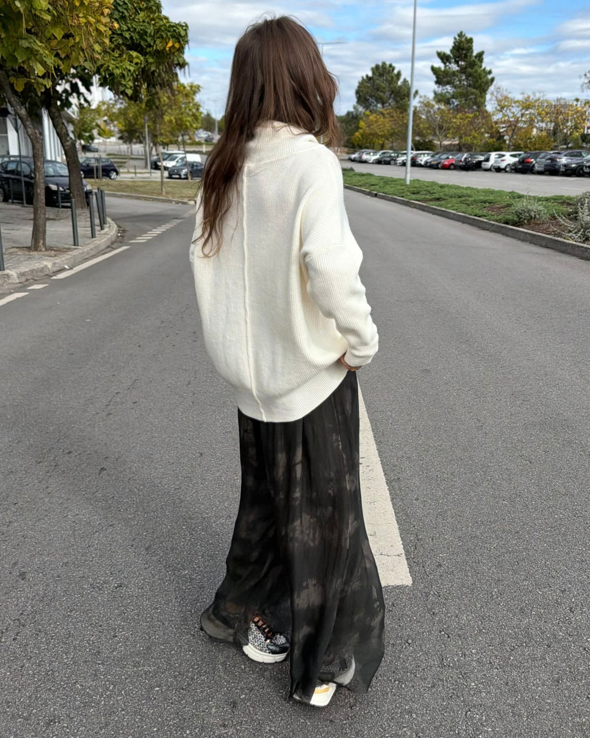Camisola Oversized de Gola Alta - Fátima Veríssimo