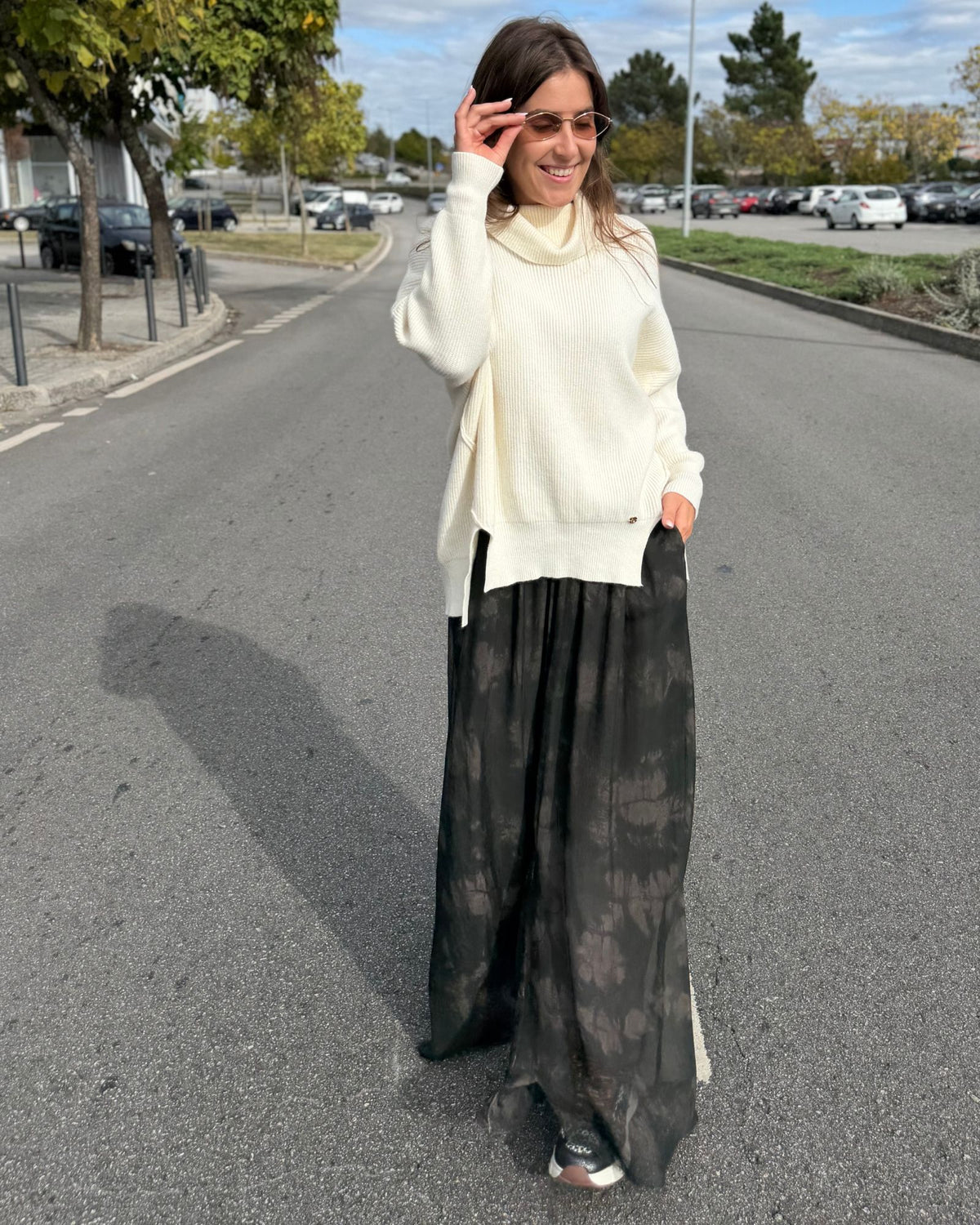 Calça Palazzo Tie-Dye - Sanctamuerte