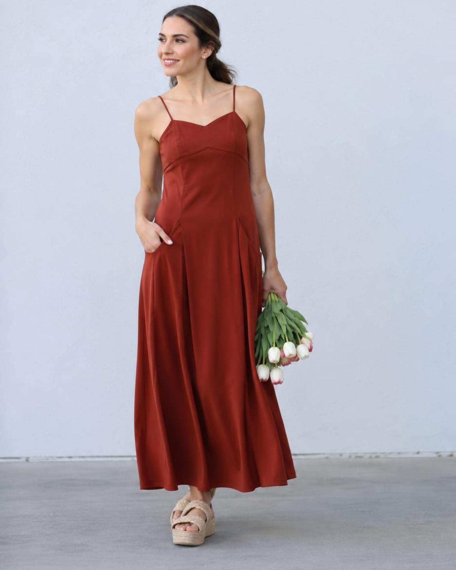 Vestido Longo Acetinado - Anonyme