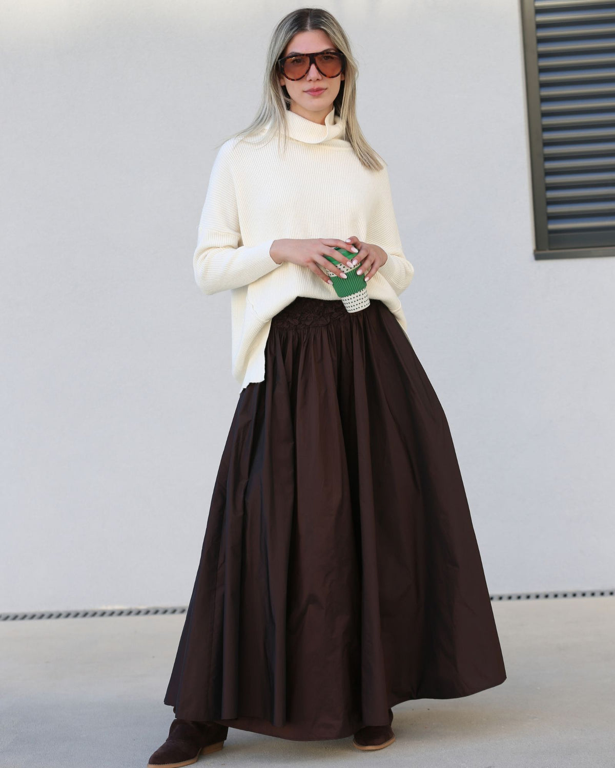 Camisola Oversized de Gola Alta - Fátima Veríssimo