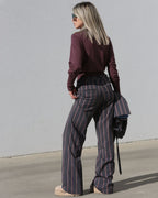 Calça Palazzo listradas - Silvian Heach