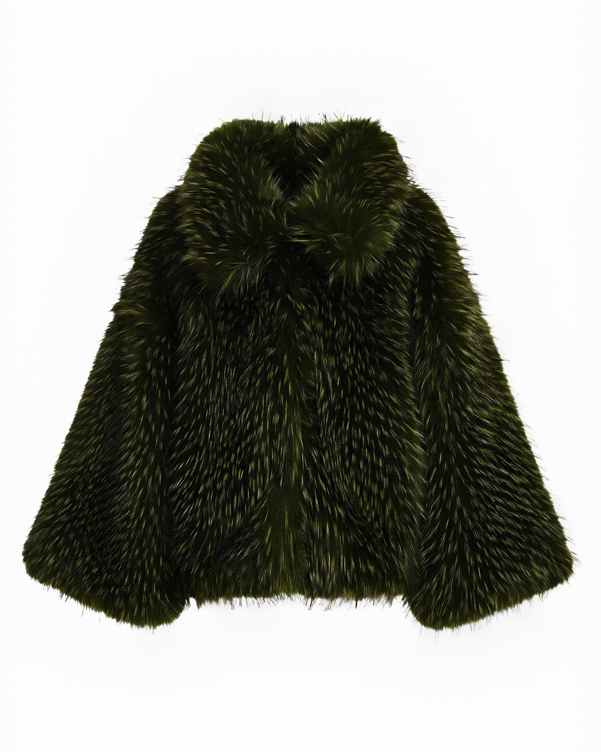 Casaco verde oversized de pelo sintético - Essentiel