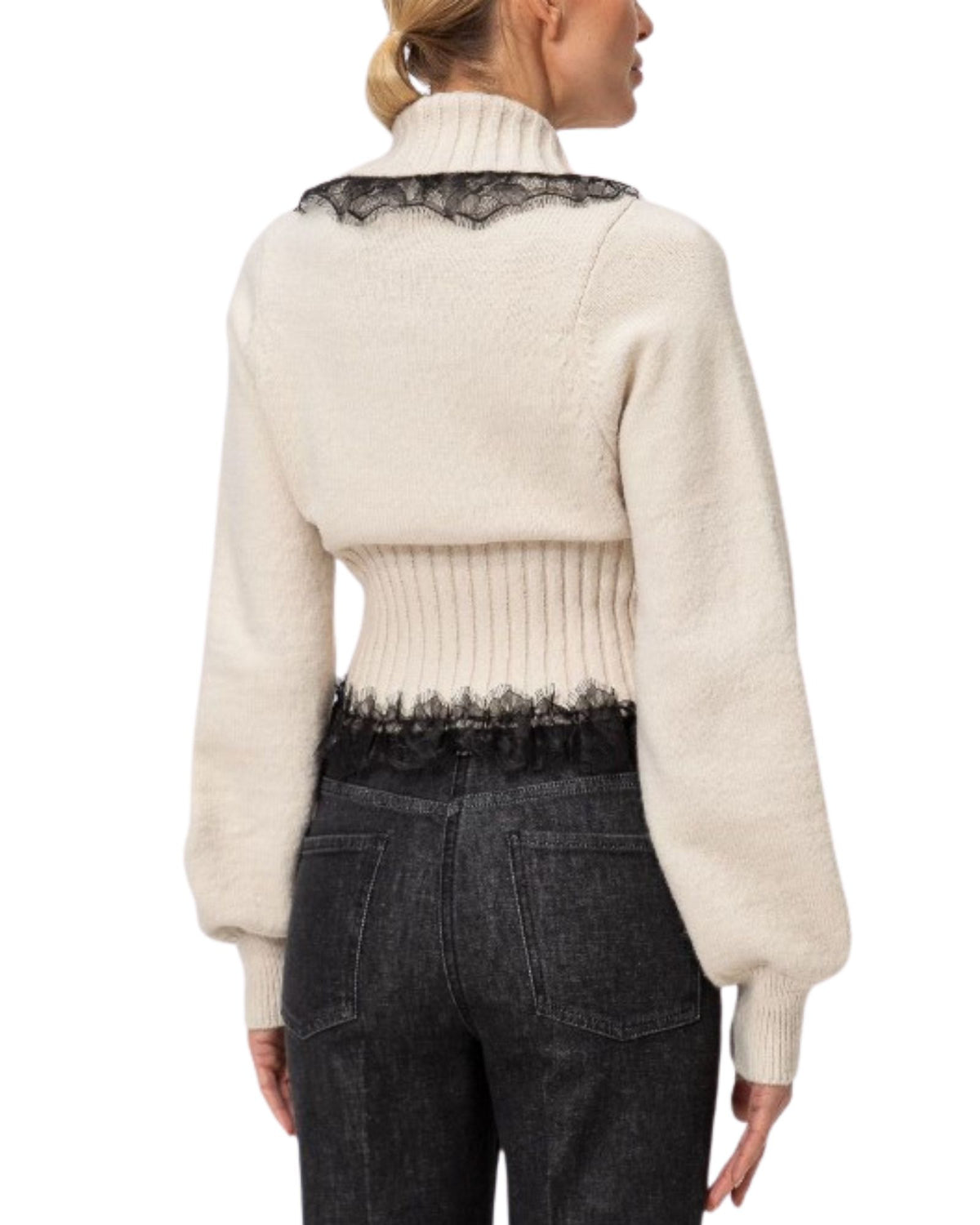 Bolero Malha com Renda - Twinset