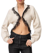 Bolero Malha com Renda - Twinset