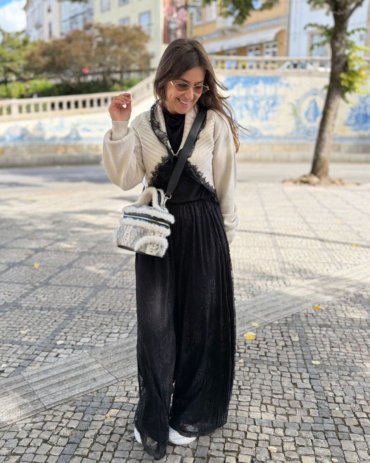 Bolero Malha com Renda - Twinset