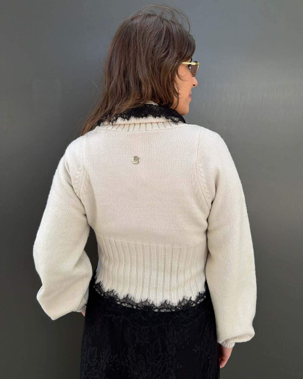 Bolero Malha com Renda - Twinset