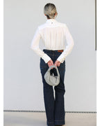 Blusa cropped com efeito blusão - Silvian Heach