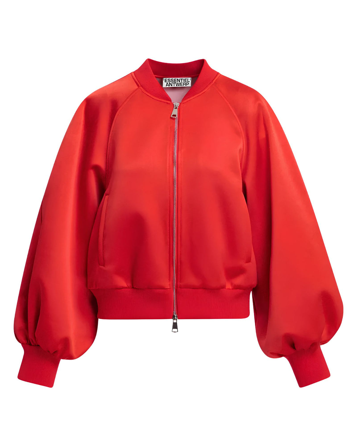 Bomber vermelho com mangas volumosas - Essentiel