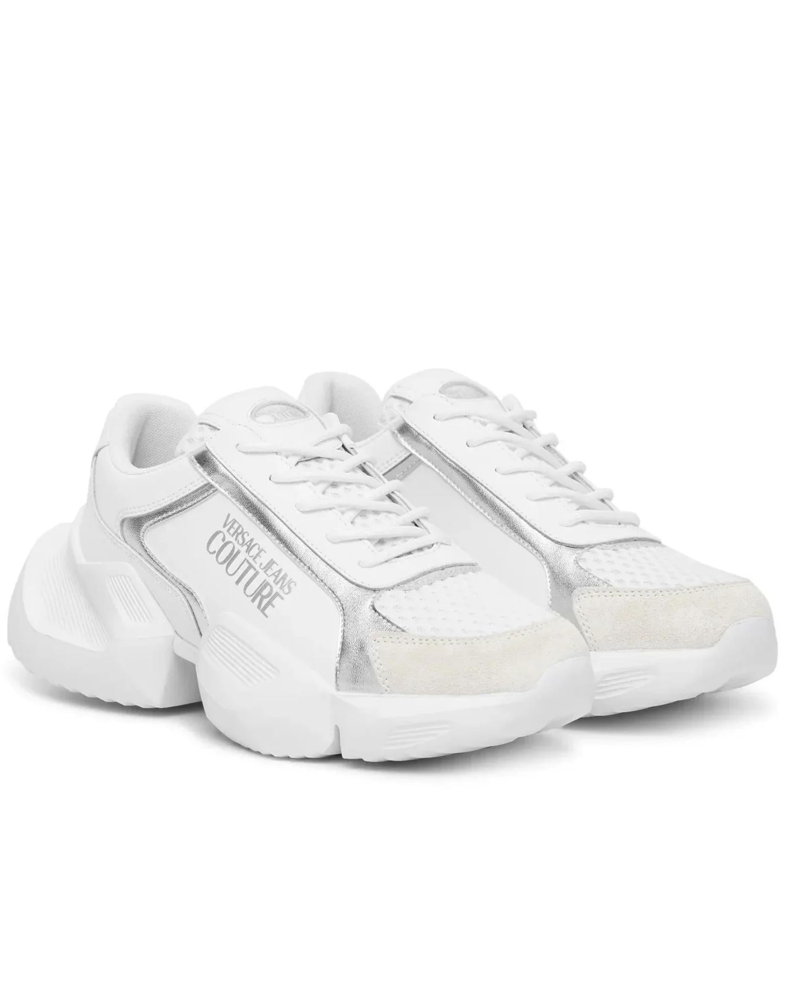 Ténis Chunky Branco e Prata - Versace